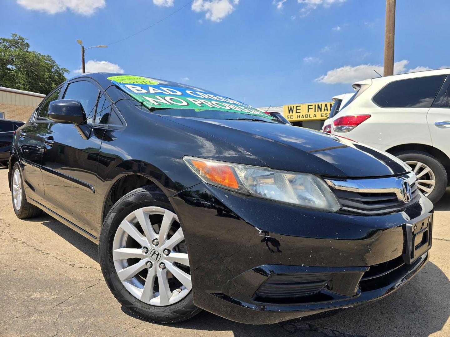 2012 BLACK Honda Civic EX-L (19XFB2F92CE) with an 1.8L L4 SOHC 16V engine, 5-Speed Automatic transmission, located at 2660 S.Garland Avenue, Garland, TX, 75041, (469) 298-3118, 32.885387, -96.656776 - Photo#0