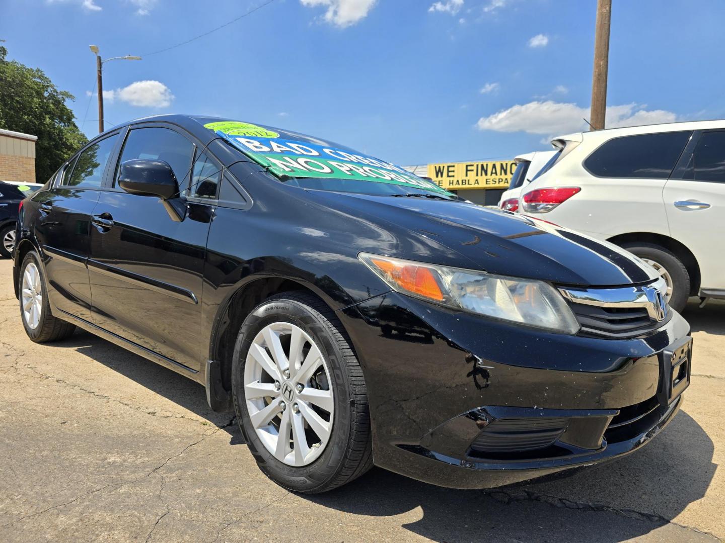 2012 BLACK Honda Civic EX-L (19XFB2F92CE) with an 1.8L L4 SOHC 16V engine, 5-Speed Automatic transmission, located at 2660 S.Garland Avenue, Garland, TX, 75041, (469) 298-3118, 32.885387, -96.656776 - Photo#1