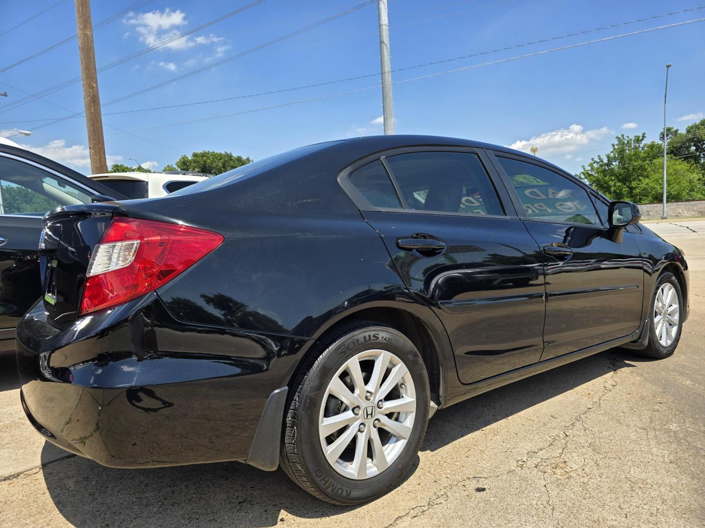 2012 BLACK Honda Civic EX-L (19XFB2F92CE) with an 1.8L L4 SOHC 16V engine, 5-Speed Automatic transmission, located at 2660 S.Garland Avenue, Garland, TX, 75041, (469) 298-3118, 32.885387, -96.656776 - Photo#3