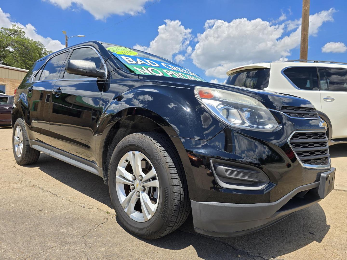 2017 BLACK Chevrolet Equinox LS (2GNALBEK3H1) with an 2.4L L4 DOHC 16V FFV engine, 6A transmission, located at 2660 S.Garland Avenue, Garland, TX, 75041, (469) 298-3118, 32.885387, -96.656776 - Photo#1